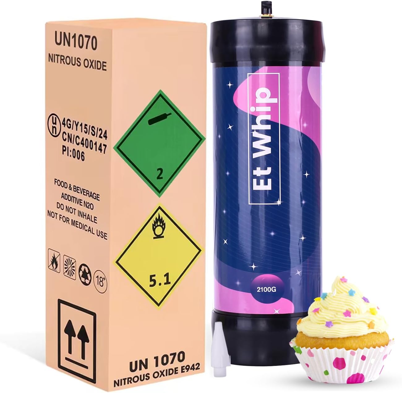 Extra Large 3.3L Whip Cream Charger - Quick & Easy Whipped Cream