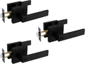 Matte Black Solid Door Lever Handle Privacy Lock - NEWBANG