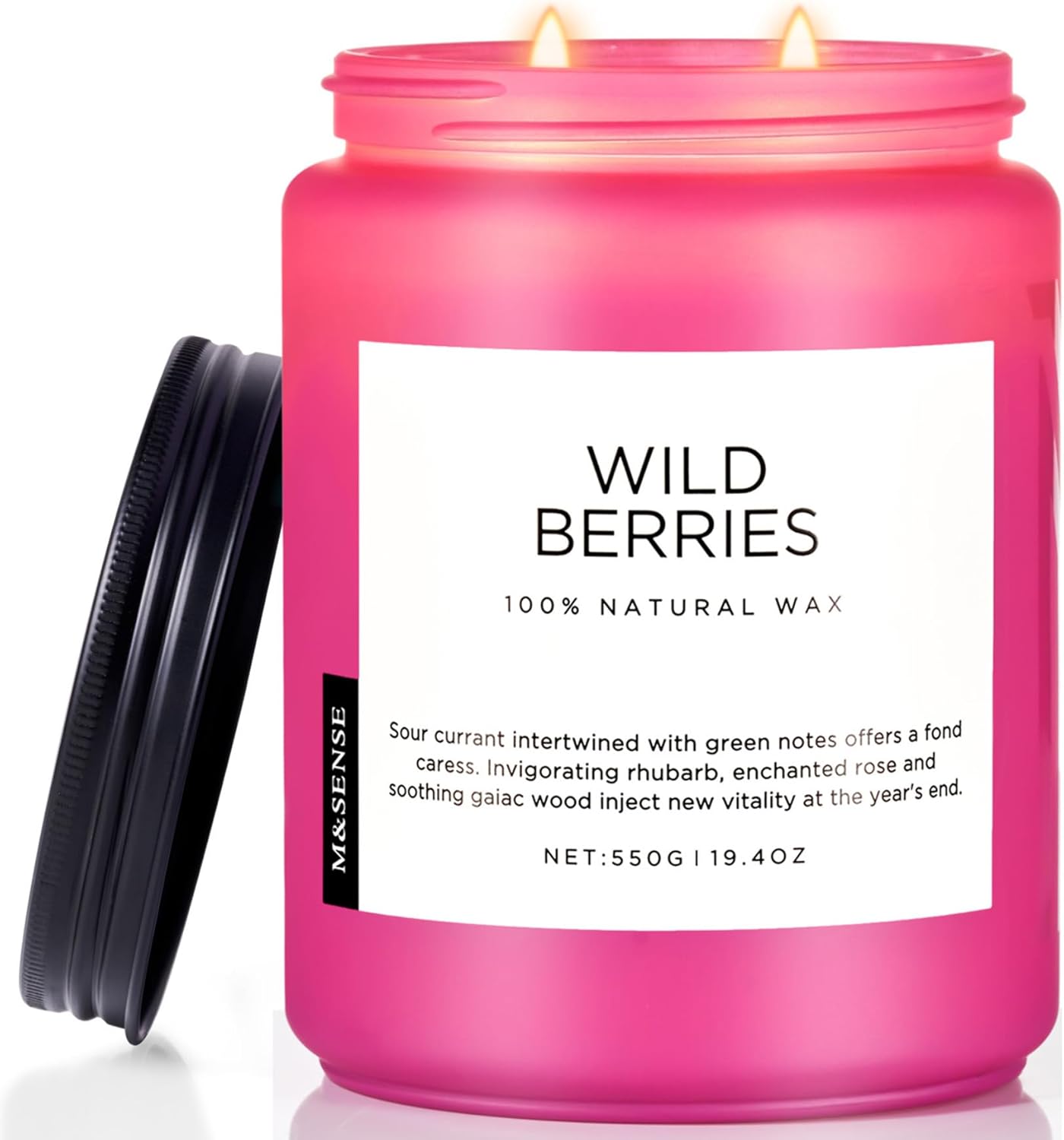 M&SENSE Wild Berries Large Soy Candles for Home Decor Gifts