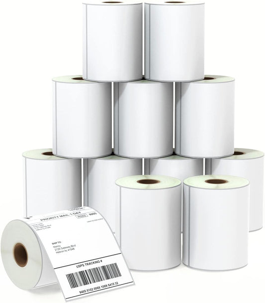 BETCKEY 4x6 Shipping Labels - Compatible with Zebra & Rollo Printers, Premium Adhesive - 12 Rolls, 3000 Labels