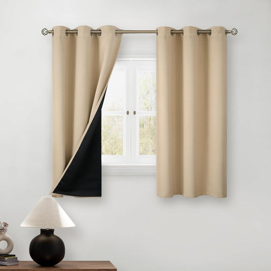 BGment Short Blackout Curtains for Bedroom - 54 Inch Length
