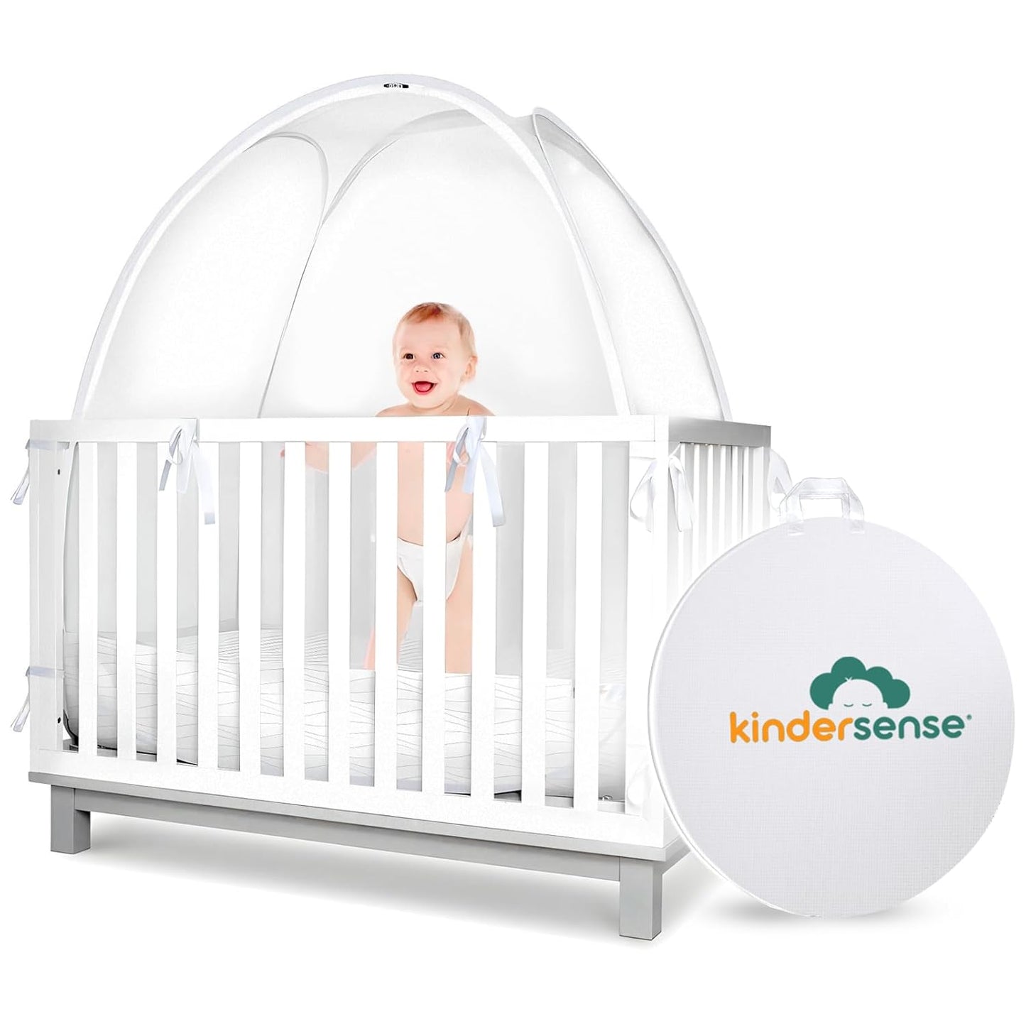 KinderSense Baby Safety Crib Tent - Premium Toddler Crib Topper