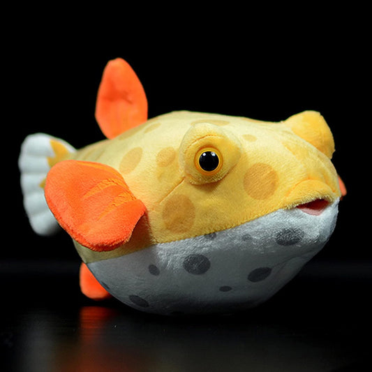 9 Realistic Yellow Pufferfish Plush Toy