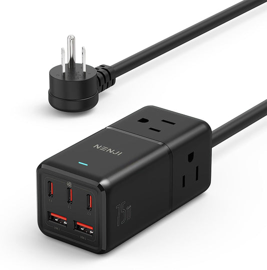NENJI 75W GaN USB-C Super Fast Charging Station for All Devices