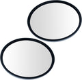 TRQ 8.5ft Round Convex Mirror Pair Set - Heated Offset Stud Mirrors