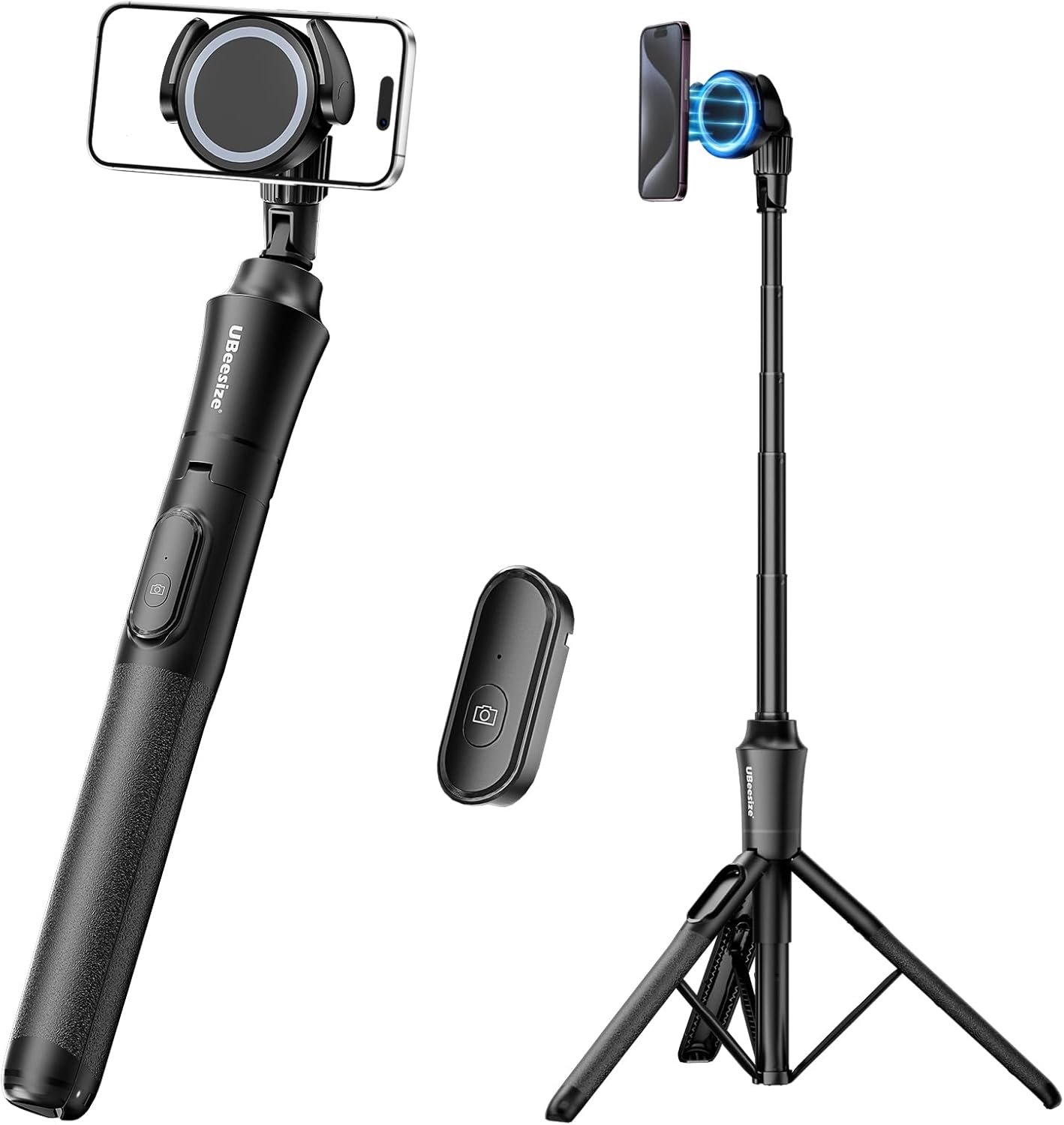 Magnetic Selfie Stick Tripod for iPhone and Android Phones
