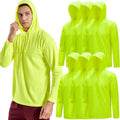 3PC or 6PC Mens UPF 50+ Long Sleeve Hoodie - Quick-Dry SPF Protection