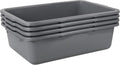 4-Pack Large Bus Tubs Commercial Tote Box 32 L - Durable Storage