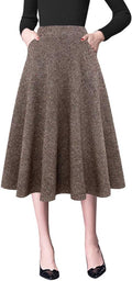Plaid Skirts for Womens High Waist Aline Pleated Midi (Style 64BS)