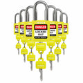 TRADESAFE Lockout Tagout Locks Set - 7 Yellow Loto Locks keyed