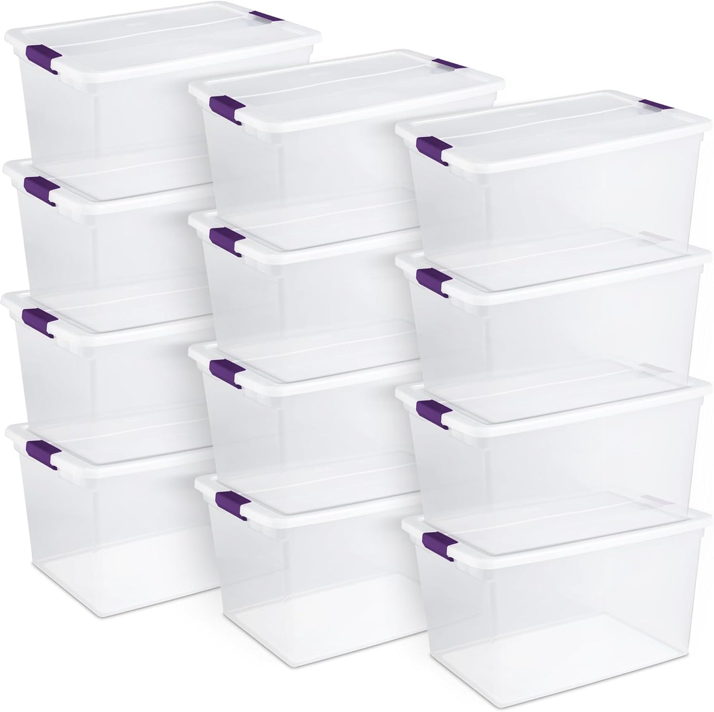 Sterilite 12-Pack ClearView Latch Box for Home Storage