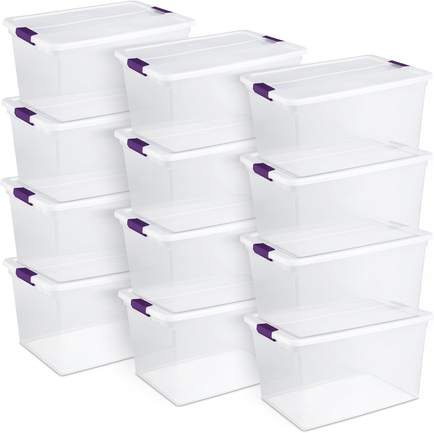 Sterilite 12-Pack ClearView Latch Box for Home Storage