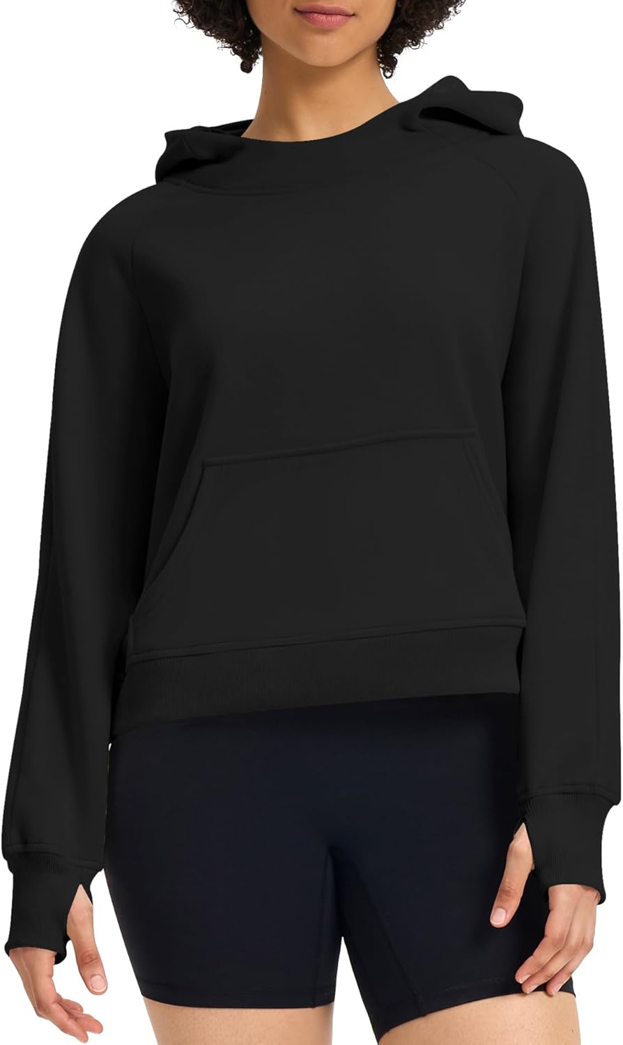 Womens Cropped Hoodies Mock Neck Sweatshirts for Fall Style