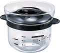 HARIO Glass Microwave Rice Pot 1-2 Cups - Quick Microwave Rice