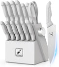 imarku 14-Piece Kitchen Knife Set with Block and Sharpener - Durable