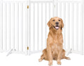 36 in Extra Tall Freestanding Pet Gate - Solid Wood Folding Safety