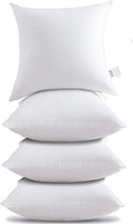 HITO 18x18 Pillow Inserts Set of 4 - Fluffy Cotton-Covered Throw