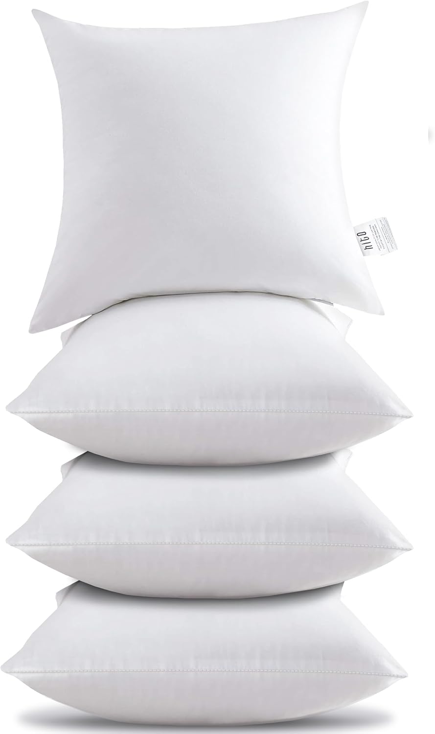 HITO 18x18 Pillow Inserts Set of 4 for Couch Bed Sofa