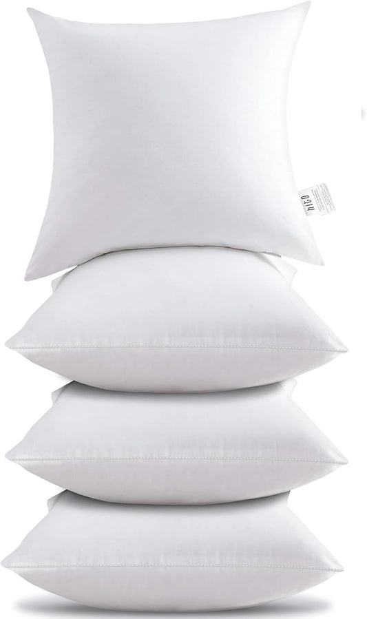 HITO 18x18 Pillow Inserts Set of 4 for Couch Bed Sofa