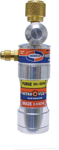 Uniweld NV1 Nitro Vue Flow Indicator with 1/4ft Flare Fittings