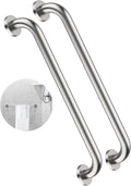 24 in Shower Grab Bar 2 Pack - Sturdy Brushed Nickel Safety Rails