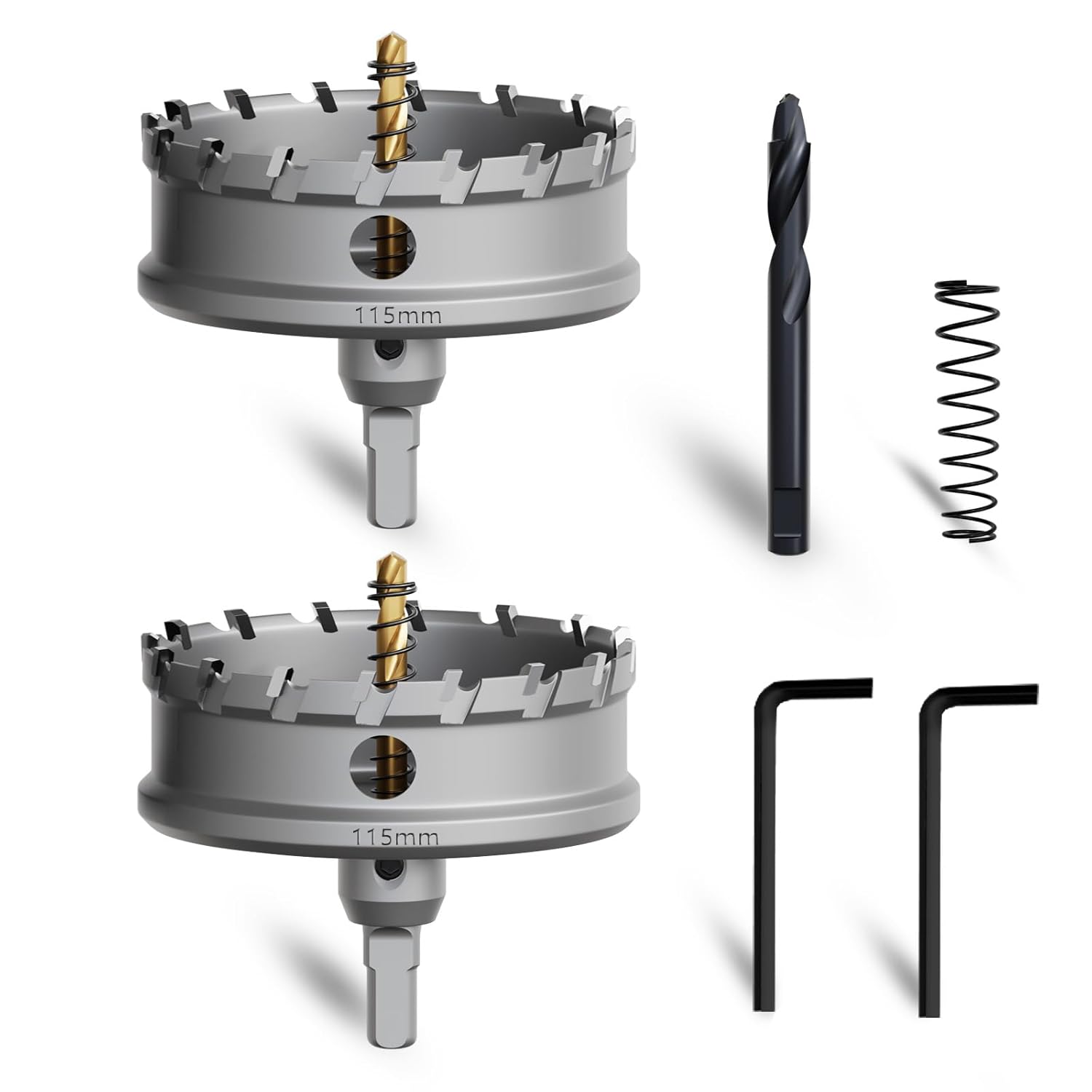 2PCS 4-1/2ft' Tungsten Carbide Tipped Hole Saw Set for Metal