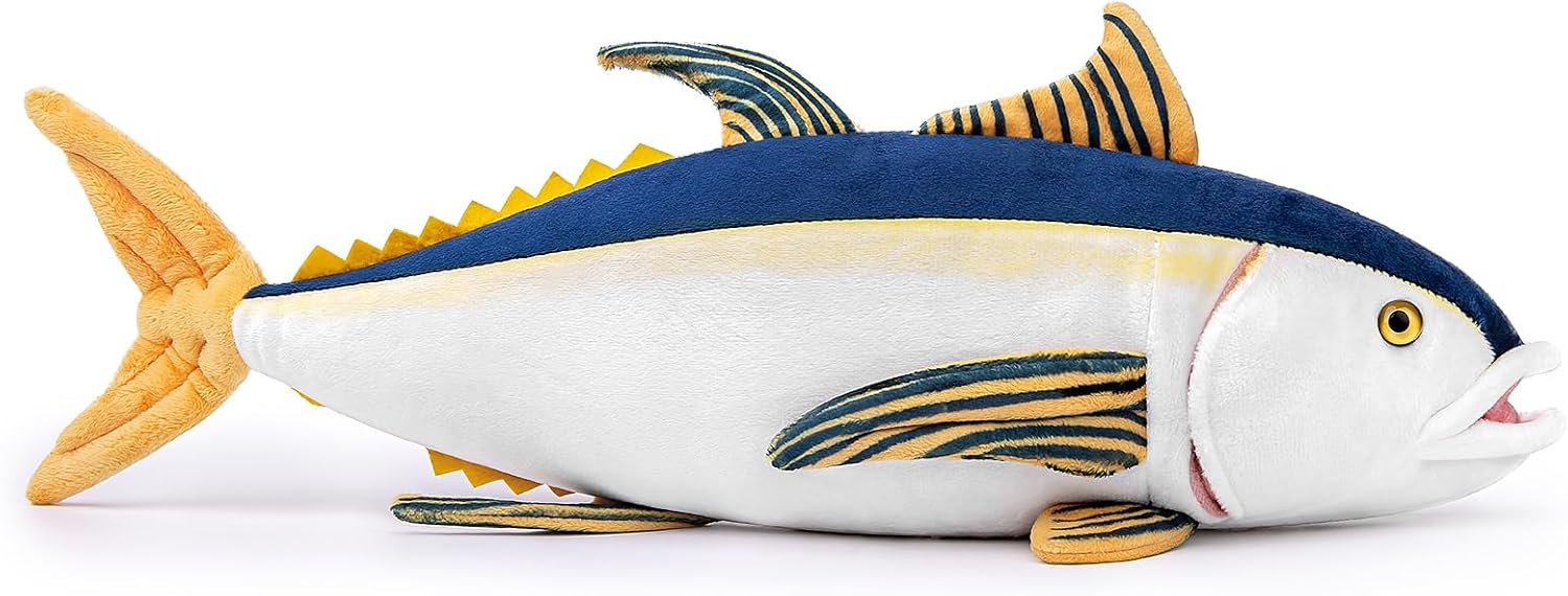 16-inch Yellowfin Tuna Plushie - Lifelike Ocean Fish Toy