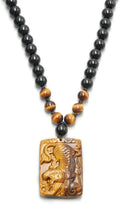 Protection Crystal Tigers Eye Necklace for Men - Healing Amulet