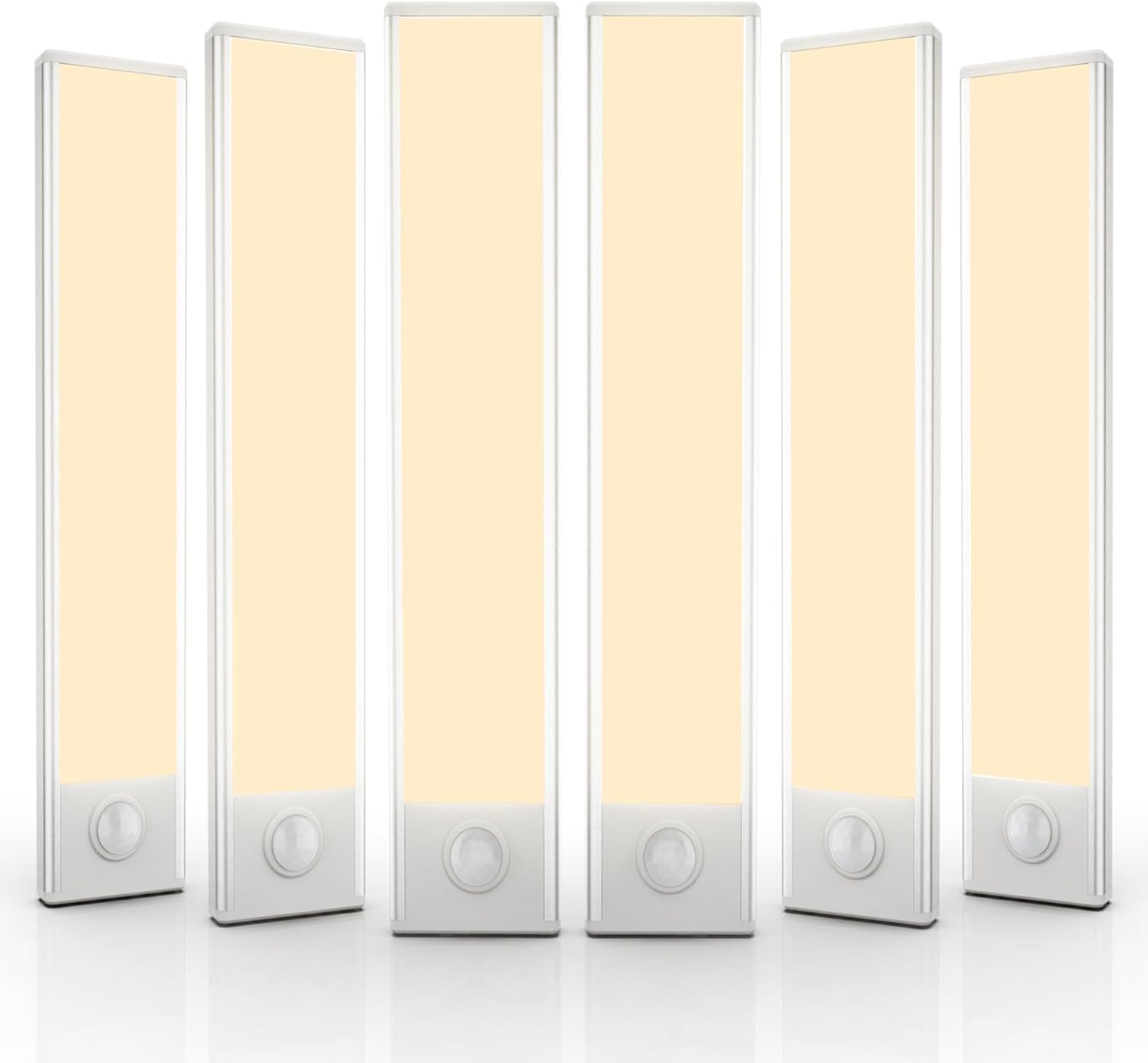 6 Pack Wireless Under Cabinet Lights with Motion Sensor Technology