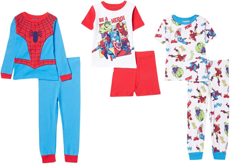 Marvel Boys' Snug-fit Cotton Pajama Set for Comfortable Nights