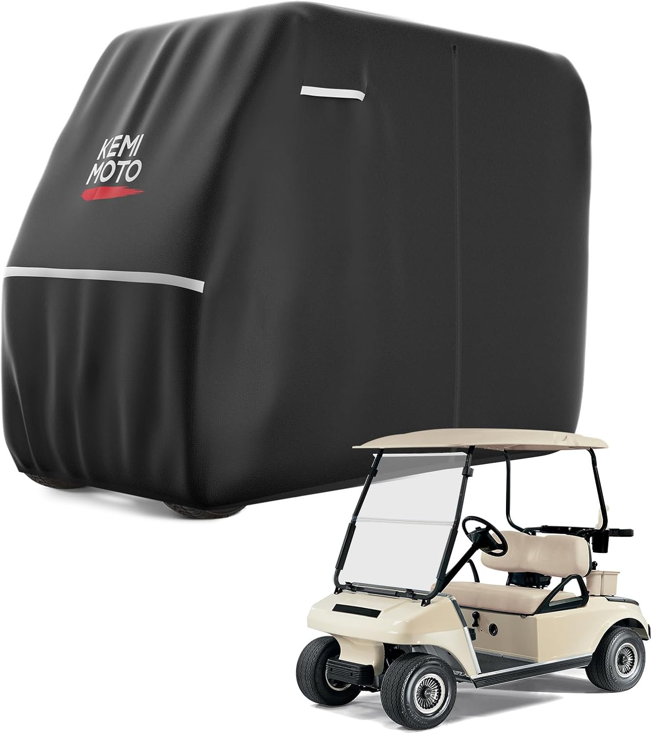KEMIMOTO Golf Cart Cover for 2 Passenger with Weatherproof Design