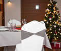 MDS 75 Pack Spandex Chair Sashes Silver Grey - Universal Stretch Bands