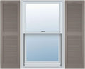 Lifetime Vinyl Open Louver Shutters 14 1/2in x 36in - Easy Install
