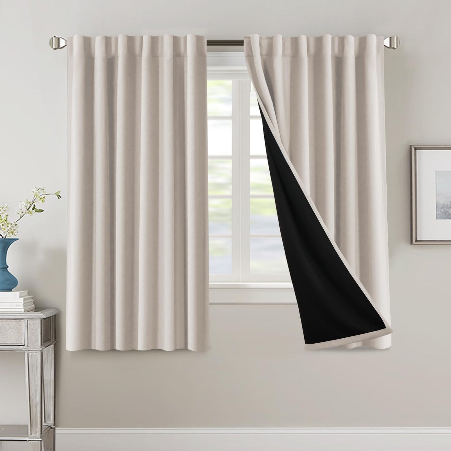 H.VERSAILTEX 100% Blackout Curtains for Bedroom and Living Room
