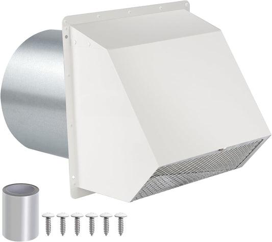 10 Inch Hooded Wall Vent for Kitchen Range Hood and HVAC Use