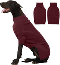 Extra Large Dog Sweater 4XL Burgundy - Thermal Turtleneck Knit