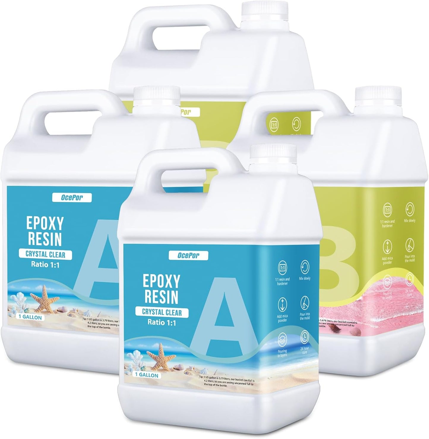 OcePor Epoxy Resin Kit for Art Crafts and Jewelry Making