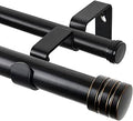 TONIAL 1 in Double Curtain Rods 72 to 144 in - Heavy Duty Drapery Rod