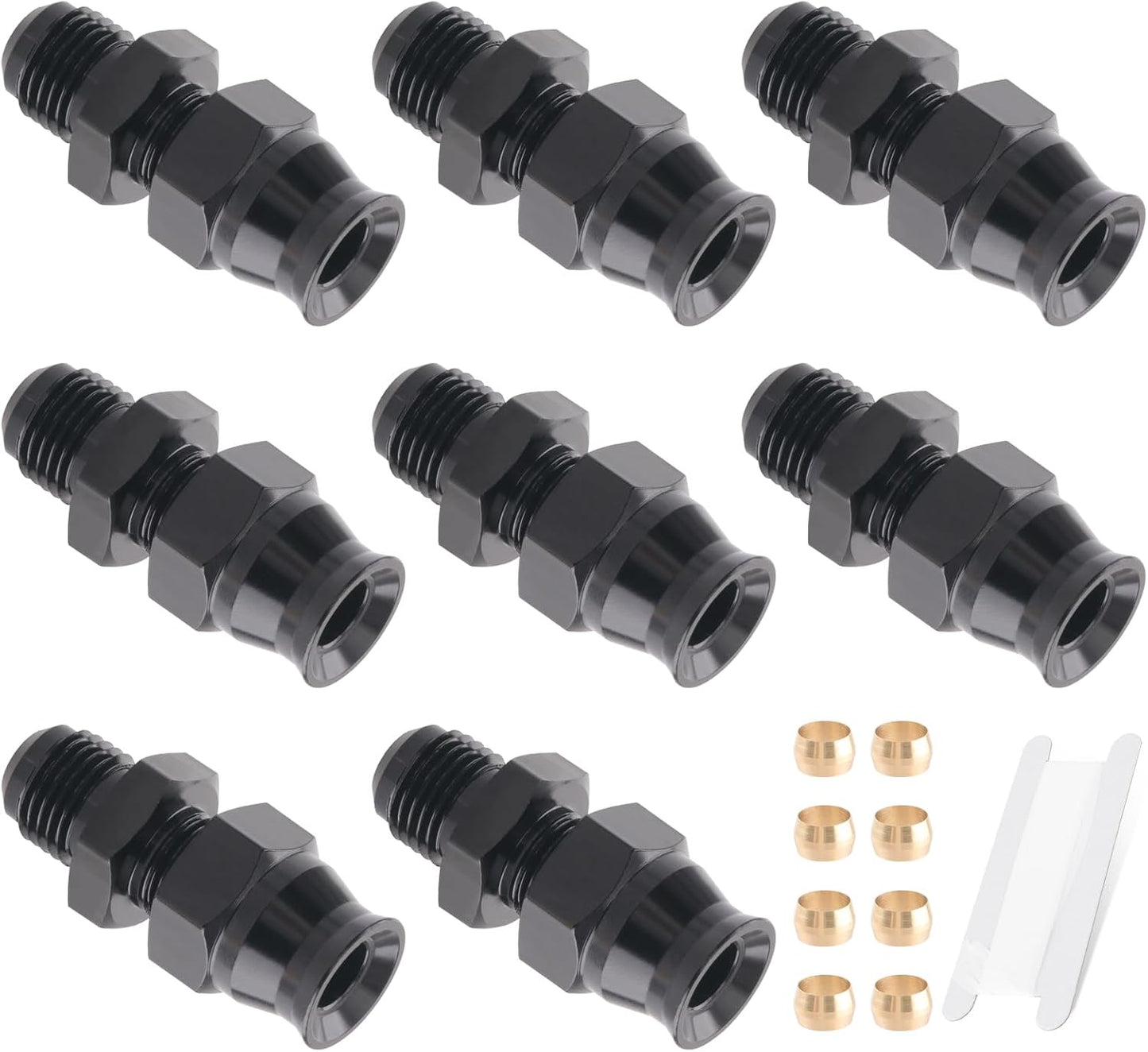 6AN Male to 5/16 Hardline Compression Fitting for Fuel Lines