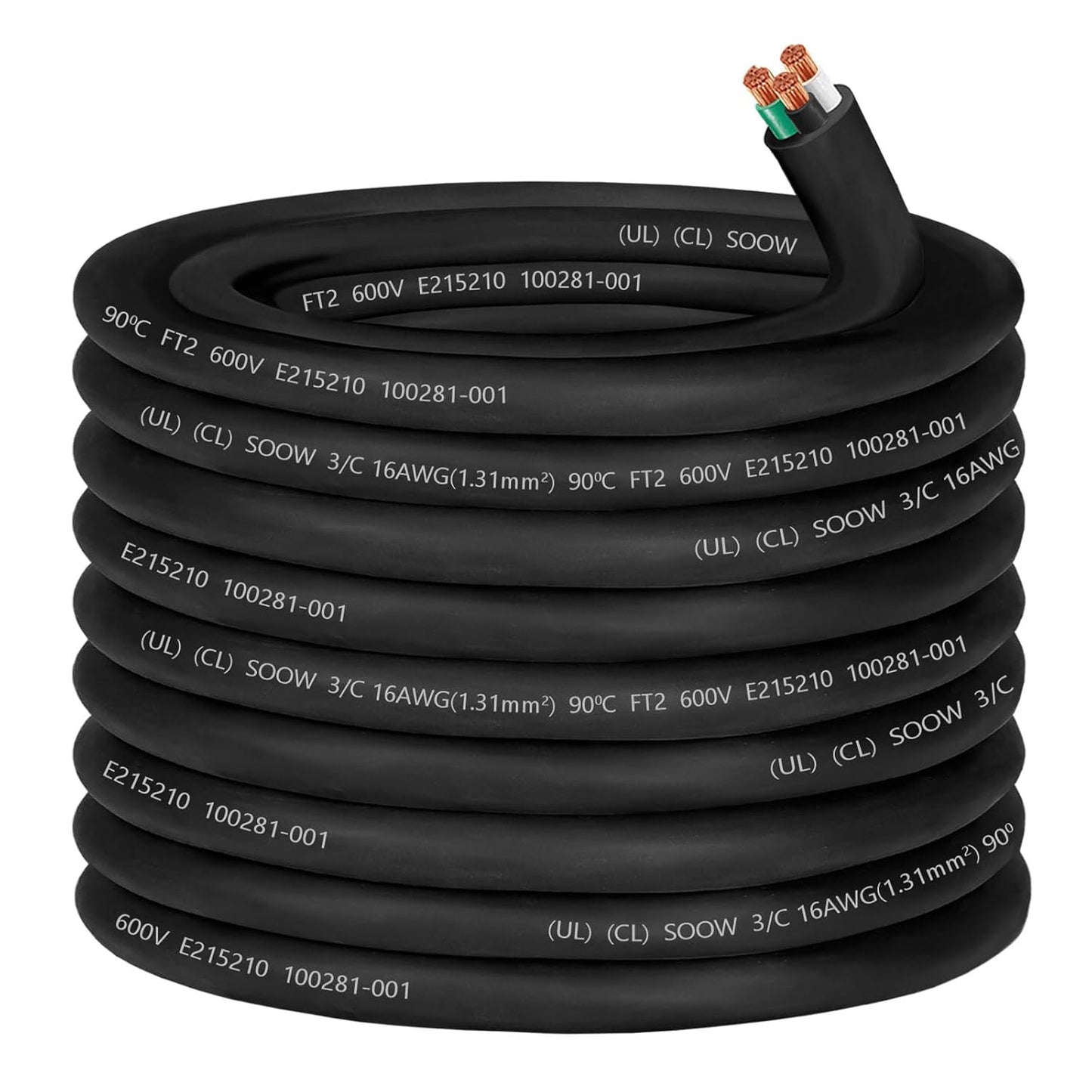16/3 16 Gauge SOOW Electric Wire for Heavy-Duty Applications