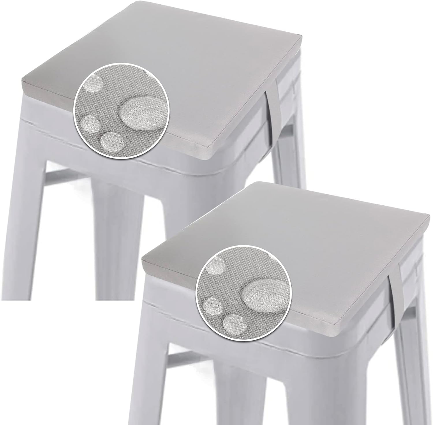 GUEGLSA Outdoor Bar Stool Cushions 14 Inch Waterproof Set of 2