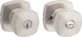 Kwikset Arroyo Knob Entry Door Knob with Lock and Key - Secure Satin