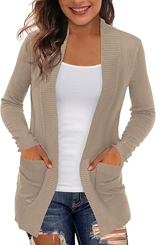 REDHOTYPE Women's Casual Lightweight Open Front Cardigan Sweater