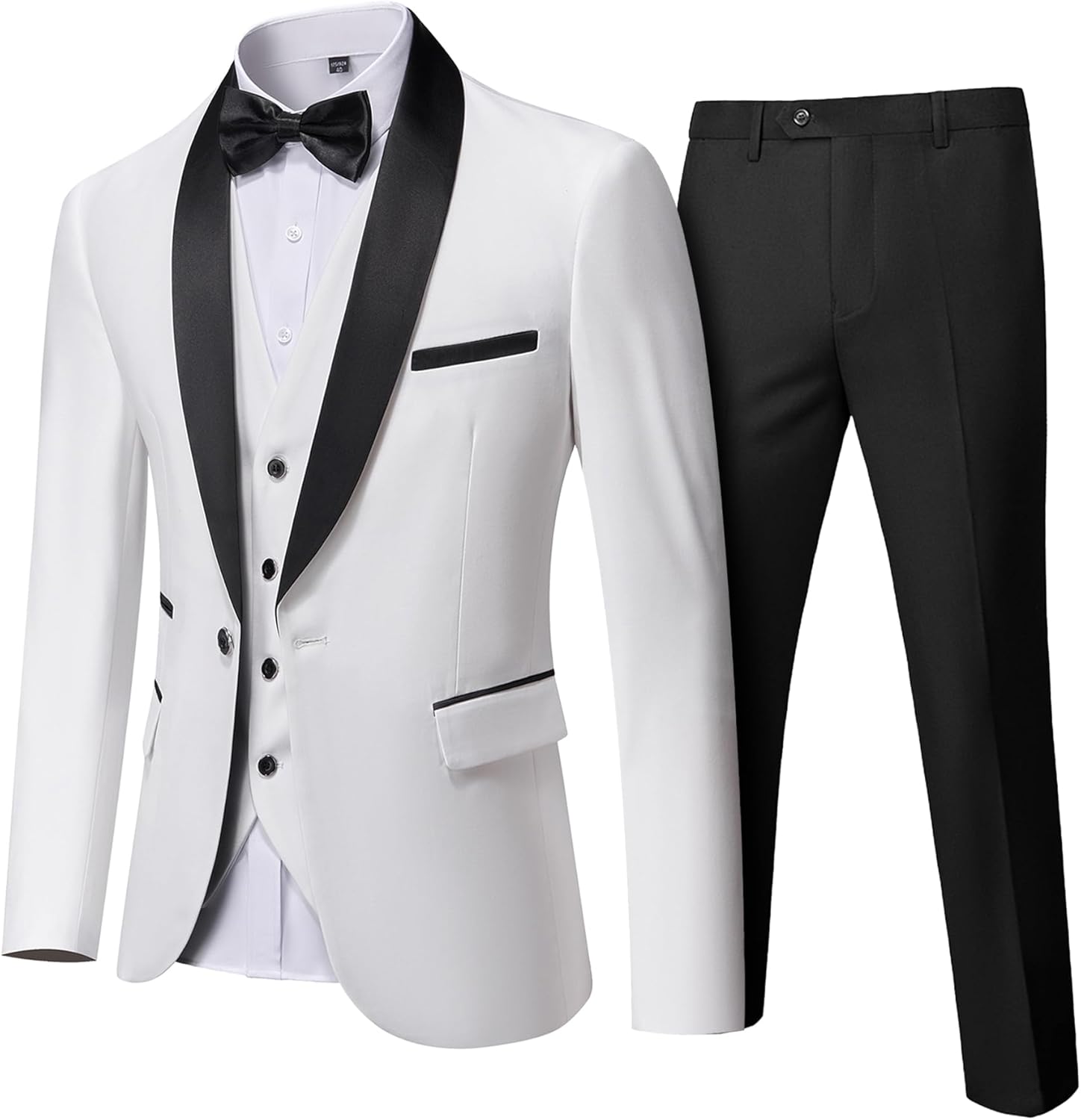 YND Men's 3 Piece Tuxedo Set for Weddings and Formal Events