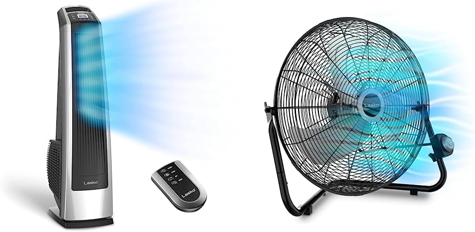 Lasko Oscillating High Velocity Tower Fan with Remote Control