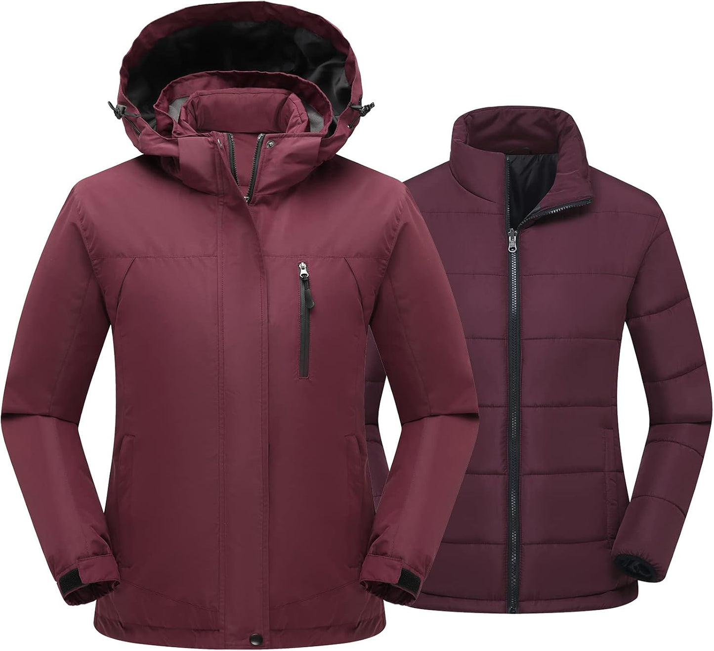 3-in-1 Women's Mountain Ski Jacket: Weatherproof Performance!