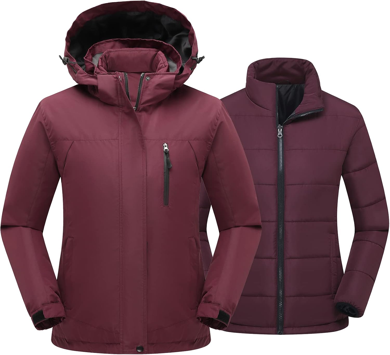 3-in-1 Women's Mountain Ski Jacket: Weatherproof Performance!