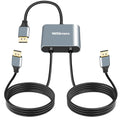 4K Dual Monitor Splitter Cable - Plug & Play
