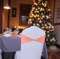 Spandex Chair Sashes 150 Pack Peach - Stretch Bands for Events
