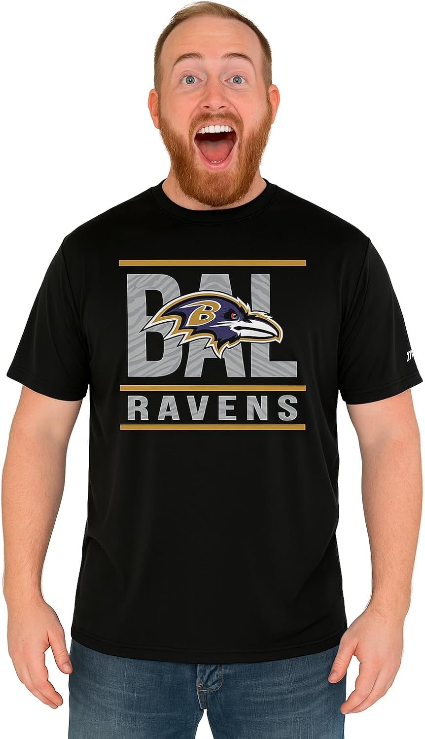 Zubaz NFL Men's Short Sleeve Team Graphic T-Shirt for Fans